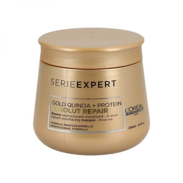 ماسک مو آبسولوت ریپیر لورآل پروفشنال LOREAL PROFESSIONNEL GOLD QUINOA ABSOLUT REPAIR MASK 250 ml