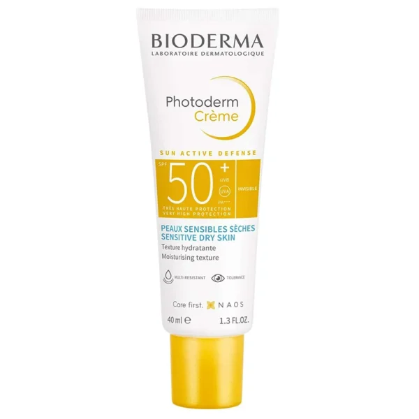 ضد آفتاب بی رنگ پوست خشک و حساس بایودرما Bioderma Photoderm Creme Spf 50 Sensitive Dry Skin