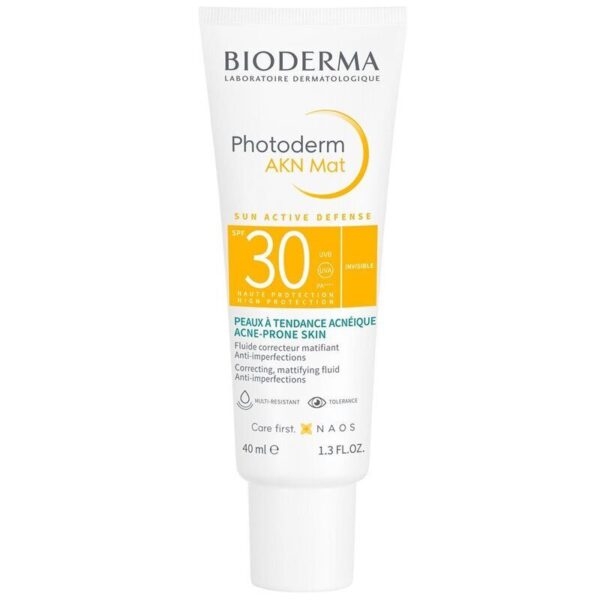 کرم ضدآفتاب ضد جوش فتودرم آکنه مت بایودرما Bioderma Photoderm Matifying Fluid AKN Mat Spf30